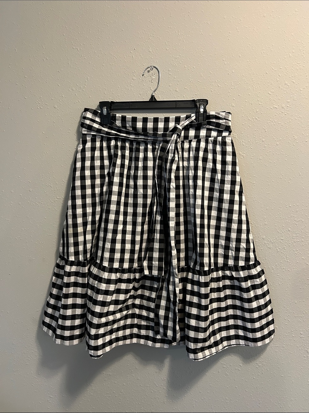 J. Crew Gingham Plaid Checkered Midi Skirt